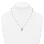 14k White Gold 1/2 carat Lab Grown Diamond VS+ F+ Complete Letter O 18 inch Initial Necklace
