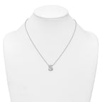 14k White Gold 1/3 carat Lab Grown Diamond VS+ F+ Complete Letter S 18 inch Initial Necklace