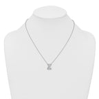 14k White Gold 3/8 carat Lab Grown Diamond VS+ F+ Complete Letter Z 18 inch Initial Necklace
