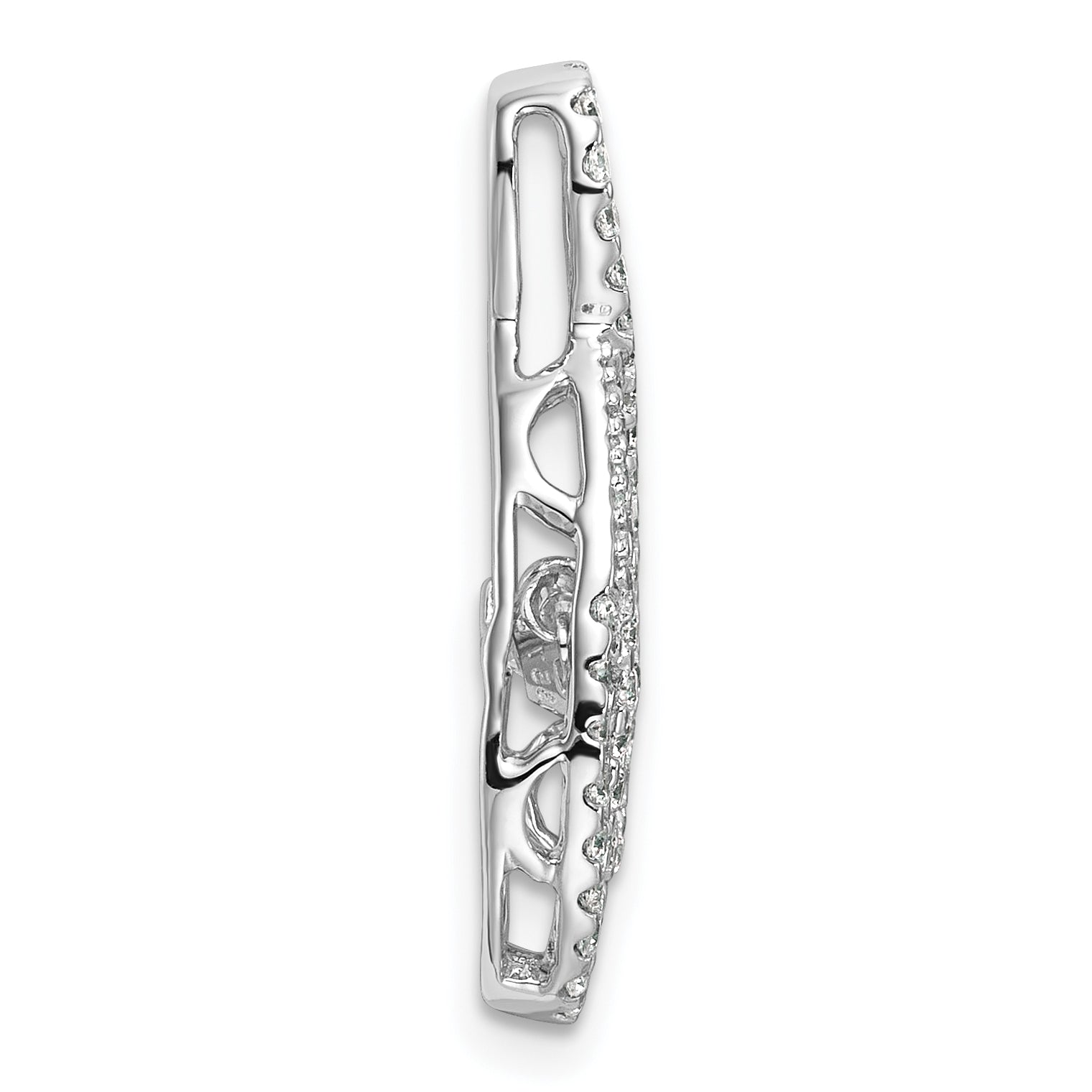 14k White Gold 1/2 carat Lab Grown Diamond VS+ F+ Complete Teardrop Pendant Secondary image