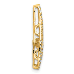 14k 1/2 carat Lab Grown Diamond VS+ F+ Complete Teardrop Pendant
