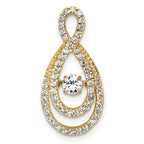 14k 1/2 carat Lab Grown Diamond VS+ F+ Complete Teardrop Pendant