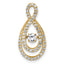 14k 1/2 carat Lab Grown Diamond VS+ F+ Complete Teardrop Pendant