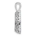 14k White Gold 7/8 carat Lab Grown Diamond VS+ F+ Complete Teardrop Pendant