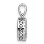 14k White Gold 3/4 carat Lab Grown Diamond VS+ F+ Complete Vibrant Circle Pendant