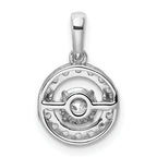 14k White Gold 3/4 carat Lab Grown Diamond VS+ F+ Complete Vibrant Circle Pendant