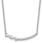 14k White Gold 3/4 carat Lab Grown Daimond VS+ F+ Complete 18 inch Fashion Bar Necklace