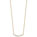 14k 3/4 carat Lab Grown Daimond VS+ F+ Complete 18 inch Fashion Bar Necklace