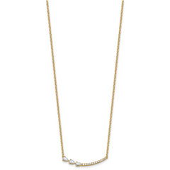 14k 3/4 carat Lab Grown Daimond VS+ F+ Complete 18 inch Fashion Bar Necklace