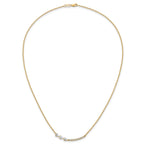 14k 3/4 carat Lab Grown Daimond VS+ F+ Complete 18 inch Fashion Bar Necklace