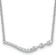 14k White Gold 1/3 carat Lab Grown Diamond VS+ F+ Complete 18 inch Fashion Bar Necklace