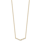 14k 1/3 carat Lab Grown Diamond VS+ F+ Complete 18 inch Fashion Bar Necklace