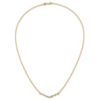 14k 1/3 carat Lab Grown Diamond VS+ F+ Complete 18 inch Fashion Bar Necklace
