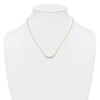 14k 3/4 carat Lab Grown Diamond VS+ F+ Round Complete 18 inch Pear-Link Bar Necklace