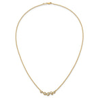 14k 3/4 carat Lab Grown Diamond VS+ F+ Round Complete 18 inch Pear-Link Bar Necklace