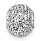 14k White Gold 1 carat Lab Grown Diamond VS+ F+ Complete Sphere Slide Pendant