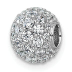 14k White Gold 1 carat Lab Grown Diamond VS+ F+ Complete Sphere Slide Pendant
