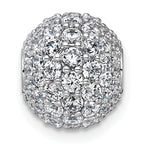 14k White Gold 1 7/8 carat Lab Grown Diamond VS+ F+ Complete Sphere Slide Pendant