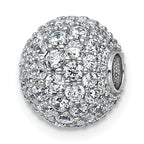 14k White Gold 1 7/8 carat Lab Grown Diamond VS+ F+ Complete Sphere Slide Pendant