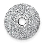 14k White Gold 4 1/3 carat Lab Grown Diamond VS+ F+ Complete Sphere Slide Pendant