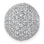 14k White Gold 4 1/3 carat Lab Grown Diamond VS+ F+ Complete Sphere Slide Pendant