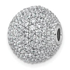 14k White Gold 4 1/3 carat Lab Grown Diamond VS+ F+ Complete Sphere Slide Pendant
