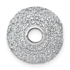 14k White Gold 4 1/3 carat Lab Grown Diamond VS+ F+ Complete Sphere Slide Pendant