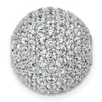 14k White Gold 4 1/3 carat Lab Grown Diamond VS+ F+ Complete Sphere Slide Pendant