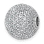 14k White Gold 4 1/3 carat Lab Grown Diamond VS+ F+ Complete Sphere Slide Pendant