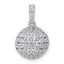 14k White Gold 2 1/8 carat Lab Grown Diamond VS+ F+ Complete Sphere Pendant