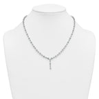 14k White Gold 10 1/3 carat Lab Grown Diamond VS+ F+ Complete 18 inch Fashion Tennis Necklace
