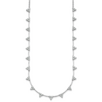 14k White Gold 2 1/8 carat Lab Grown Diamond VS+ F+ Complete 18 inch Fashion Tennis Necklace