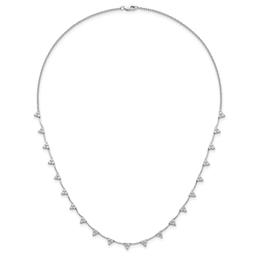 14k White Gold 2 1/8 carat Lab Grown Diamond VS+ F+ Complete 18 inch Fashion Tennis Necklace