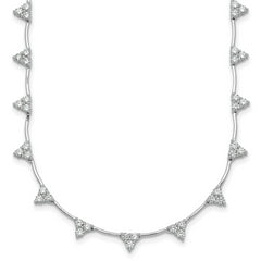 14k White Gold 2 1/8 carat Lab Grown Diamond VS+ F+ Complete 18 inch Fashion Tennis Necklace