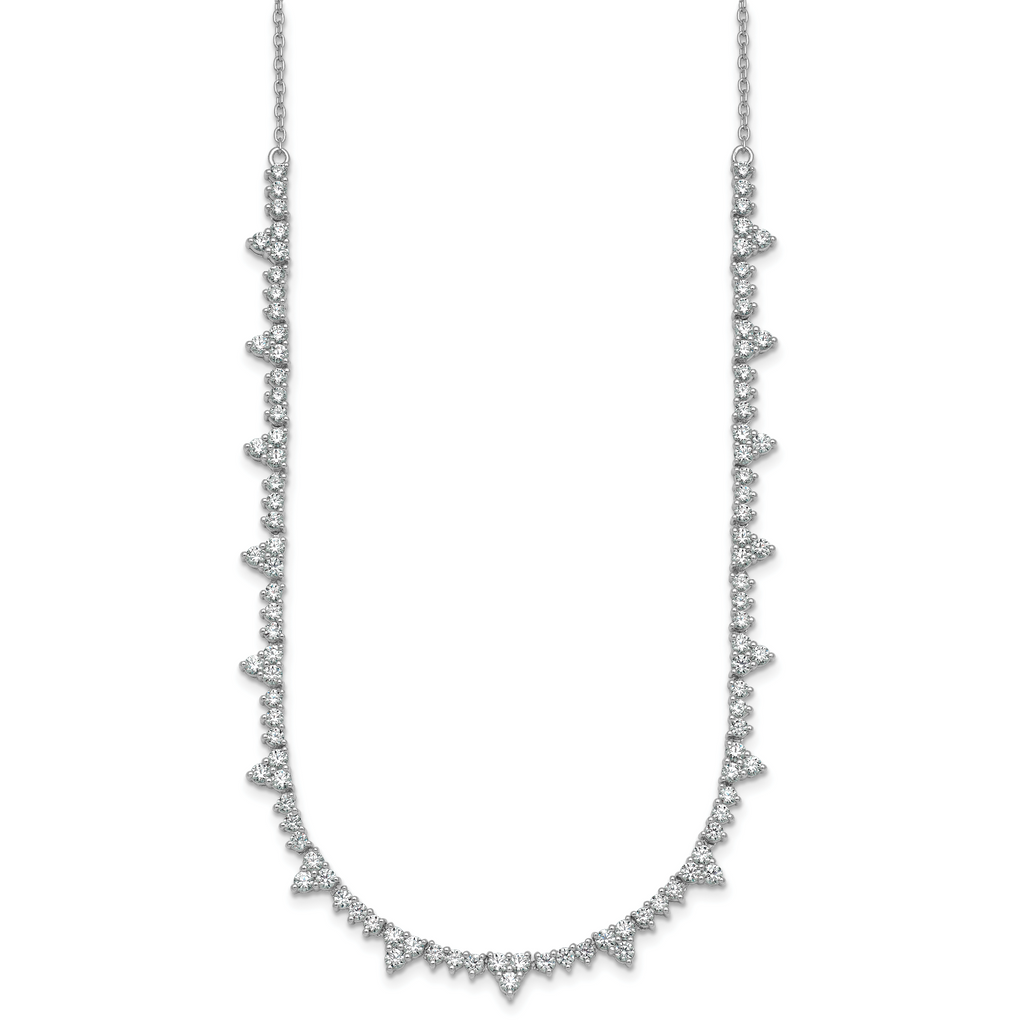 14k White Gold 4 carat Lab Grown Diamond VS+ F+ Complete 18 inch Fashion Tennis Necklace