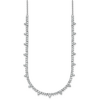 14k White Gold 4 carat Lab Grown Diamond VS+ F+ Complete 18 inch Fashion Tennis Necklace