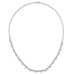 14k White Gold 4 carat Lab Grown Diamond VS+ F+ Complete 18 inch Fashion Tennis Necklace
