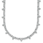 14k White Gold 4 carat Lab Grown Diamond VS+ F+ Complete 18 inch Fashion Tennis Necklace