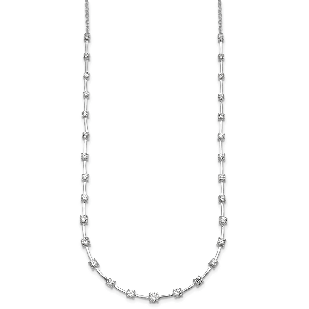 14k White Gold 2 carat Lab Grown Diamond VS+ F+ Complete 18 inch Fashion Tennis Necklace