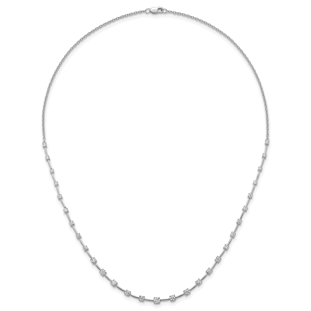 14k White Gold 2 carat Lab Grown Diamond VS+ F+ Complete 18 inch Fashion Tennis Necklace