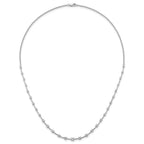 14k White Gold 2 carat Lab Grown Diamond VS+ F+ Complete 18 inch Fashion Tennis Necklace