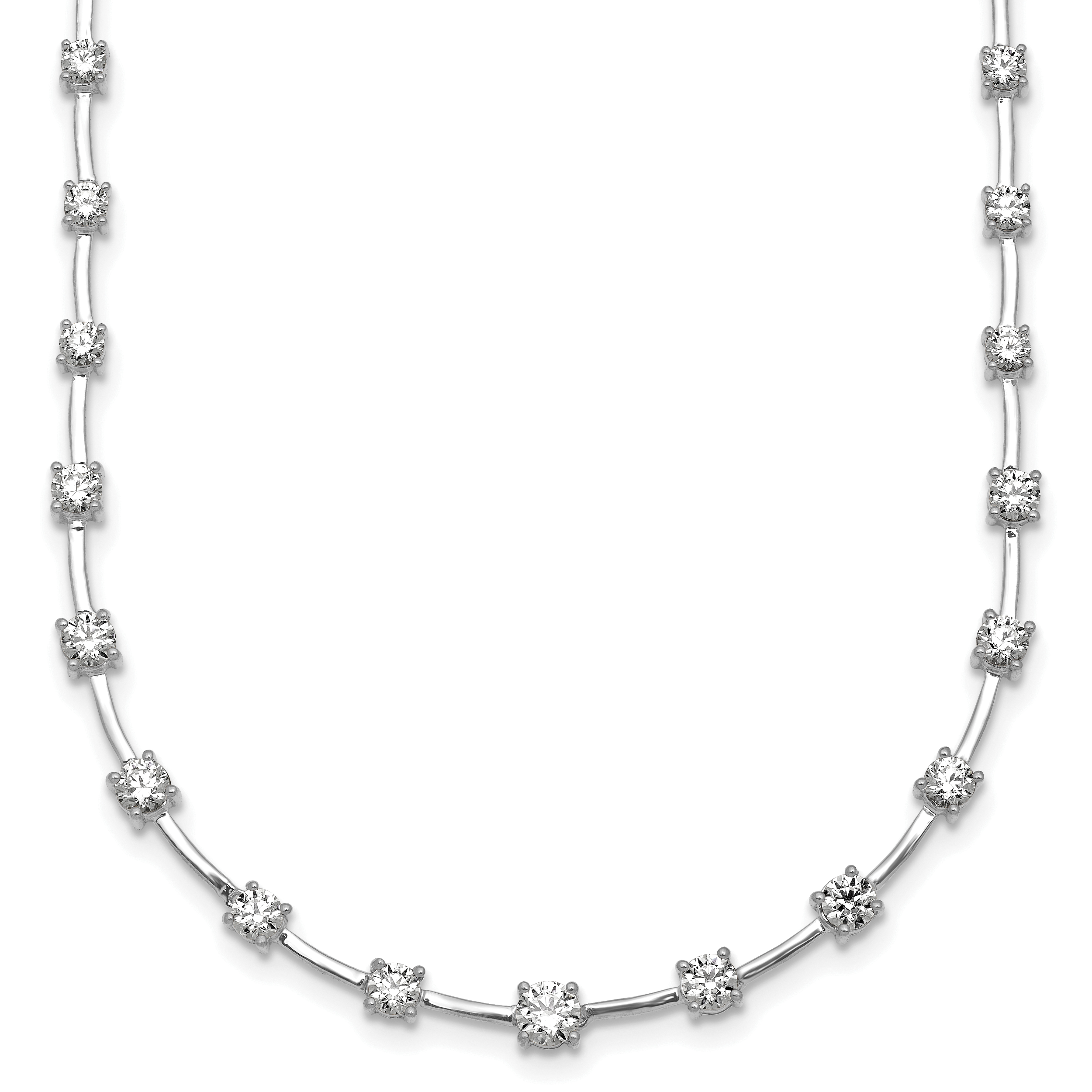 14k White Gold 2 carat Lab Grown Diamond VS+ F+ Complete 18 inch Fashion Tennis Necklace Main image