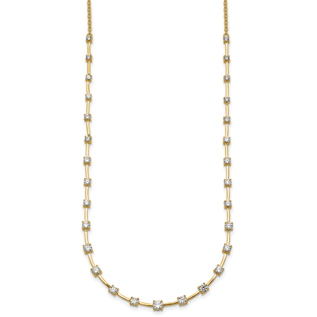 14k 2 carat Lab Grown Diamond VS+ F+ Complete 18 inch Fashion Tennis Necklace