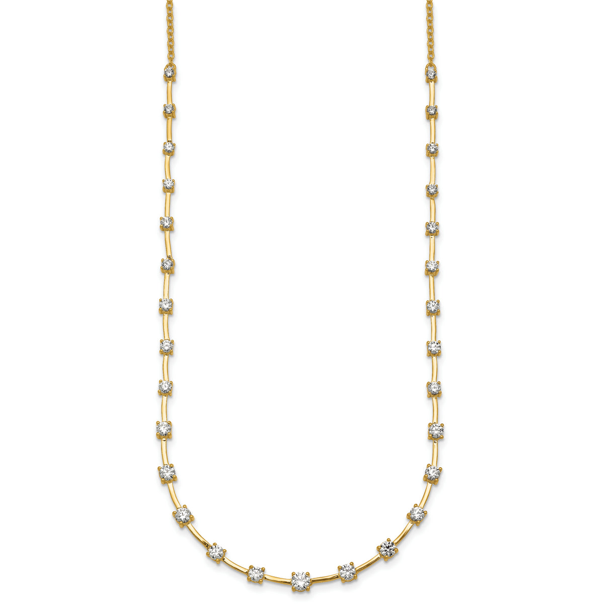 14k 2 carat Lab Grown Diamond VS+ F+ Complete 18 inch Fashion Tennis Necklace