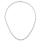 14k White Gold 3 1/2 carat Lab Grown Diamond VS+ F+ Complete 18 inch Fashion Tennis Necklace