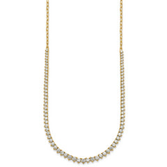 14k 4 carat Lab Grown Diamond VS+ F+ Complete 18 inch Fashion Tennis Necklace