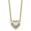 14k 1 1/2ct Heart 18in Bezel Pendant Mounting (No Stone Included)