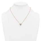14k 2 1/2 carat Certified Lab Grown Diamond VS+ F+ Heart Complete 18 inch Bezel Set Solitaire Necklace