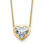 14k 3 carat Certified Lab Grown Diamond VS+ F+ Heart Complete 18 inch Bezel Set Solitaire Necklace