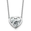 14kw 4ct Heart 18in Bezel Pendant Mounting (No Stone Included)